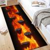3D Optical Illusions Volcanic Lava Runner Rug Funny Home Decor Magma Flow Rock Platform Carpet Soft Non-Slip Mat for Hallway