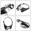 Comfortable LED Headband Magnifier With 1.5x 3x 6x 8x Magnification And Built In Lighting For Prolonged Close Up Work