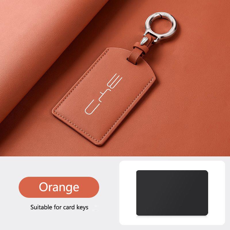 For BYD Atto3 Yuan Tang EV Han Qin Song Plus DMi Dolphin S7 S6 L3 M6 F3 F0 Leather Car NFC Card Samrt Key Case Cover Keychain