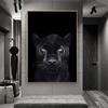 Black Leopard Panther Canvas Paintings Modern Animals Art Posters and Prints Wall Art Pictures for Living Room Home Decoration