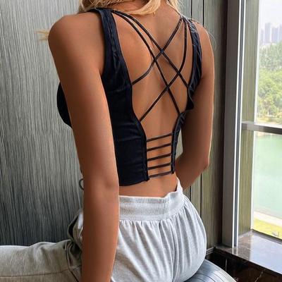 Kadın spor sutyeni seksi nefes atletik üstleri spor iç çamaşırı koşu spor salonu yelek spor kırpma Push Up Top