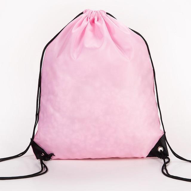 1PC Large Capacity Nylon Waterproof Drawstring Backpack Outdoor Sport Fitness Storage Bag Thick Rope Polyester Bag
