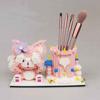 Pen Holder Building Set Cartoon Style Tight Contact Plastic Bright Colors Block Building Toy for Kid