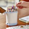 Rosa Lila Grün Blau Gelb Teleskop-Federmäppchen Schreibtisch-Organizer-Tasche Reise-Tragetasche
