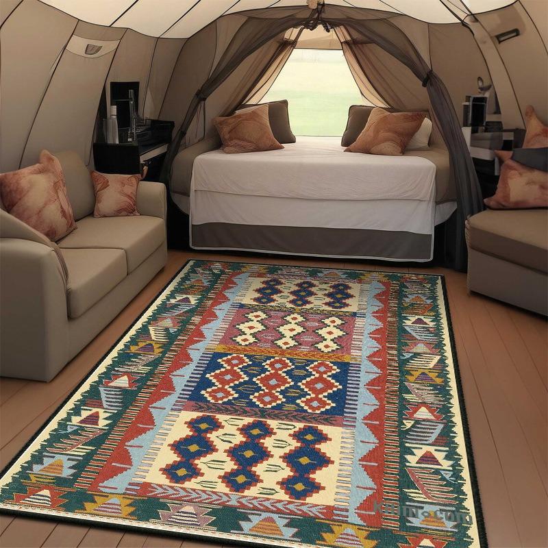 

Bohemian Retro Ethnic Style Pattern Large Area Carpet for Home Living Room Bedroom Sofa Doormat Decor Rug Non-slip Floor Mat 40x60cm