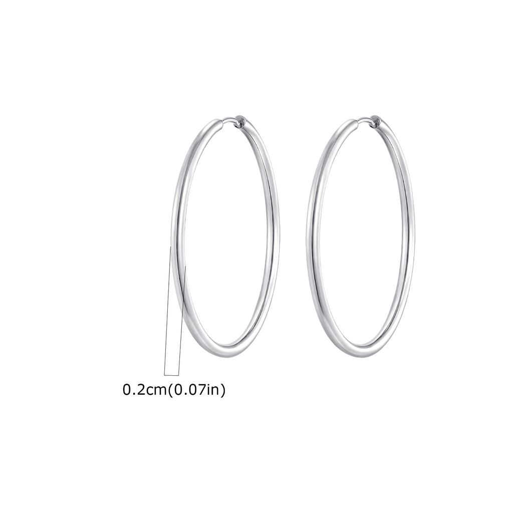 1 Paar runde kleine Creolen für Damen und Herren, Vergoldeter Edelstahl Große Ohrringe, Hypoallergener Piercing-Schmuck