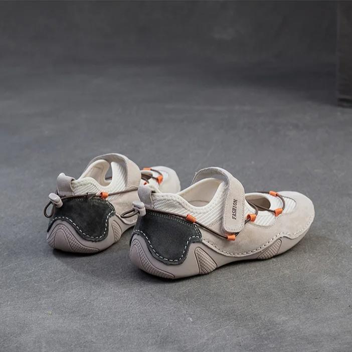 Johnature Breathable Mesh Sports Style Sandals Casual Versatile Soft Soled Women's Flat Shoes