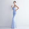 Vestido longo de lantejoulas para festa, vestido noturno para banquete, vestidos de noite