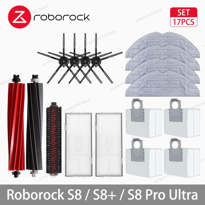 Roborock S8 S8 Pro Ultra S8+ Robot Aspirapolvere Mocio Panno Sacchetti Aspirapolvere Accessori Spazzola Laterale Filtro Ricambi Sostituibili