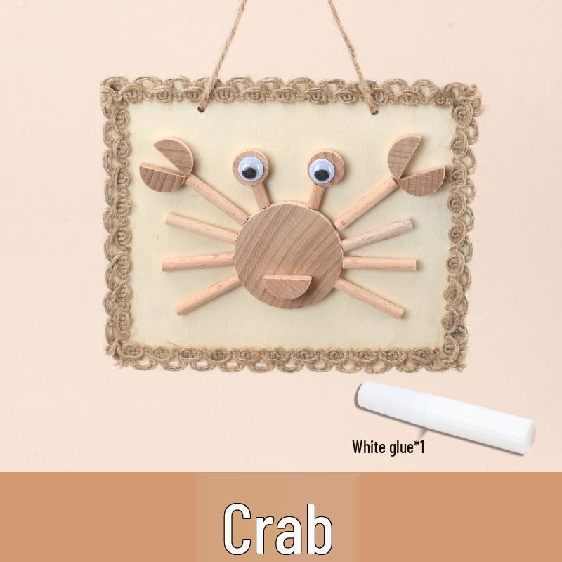 Dziecięcy zestaw do samodzielnego wykonania ramki na zdjęcia z naturalnego plastra drewna