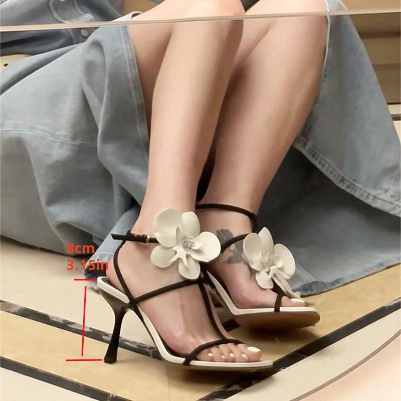 Fashion Summer New Women's Open-toed SandalsFad Butterfly Orchid Flower Flip Flops Lady Outdoor Casual Thin Heel Sandals Sandalias Mujer