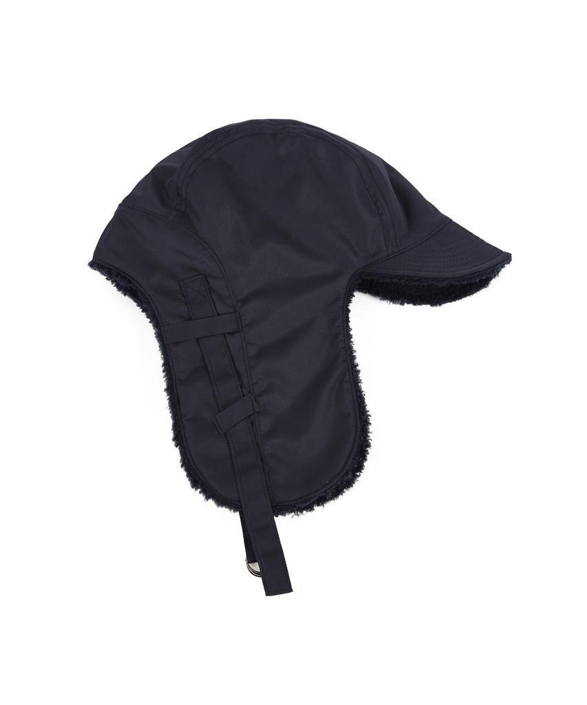 Bajal Studded Logo Oversized Trooper Hat Navy