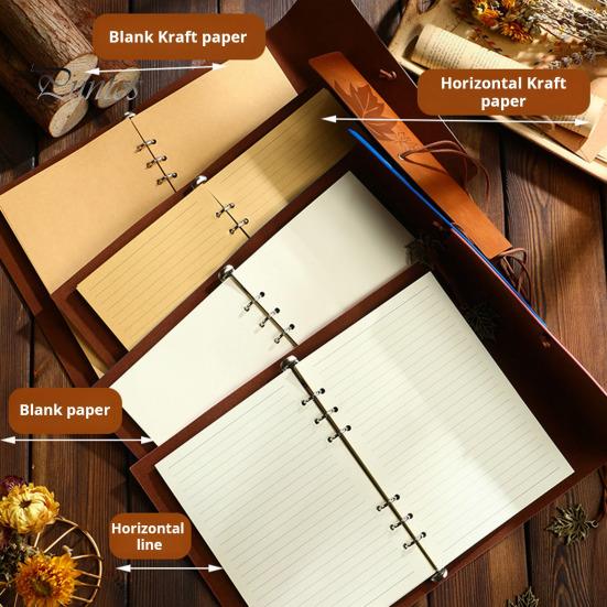 Gravur Kunstleder Rezeptbuch Handgemachtes Tagebuch Notizbuch Wasserfest Ahornblatt Druck Tagebuch Familienkochbücher Jubiläumsgeschenk