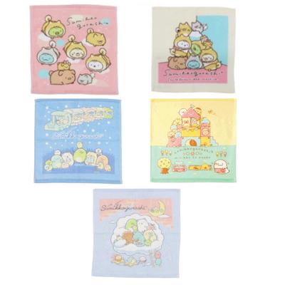 Sumikkogurashi Handkerchief Towel Set of 5 Towel/Wash Towel/Mini Towel/Towel Handkerchief/Hand (Pattern A)