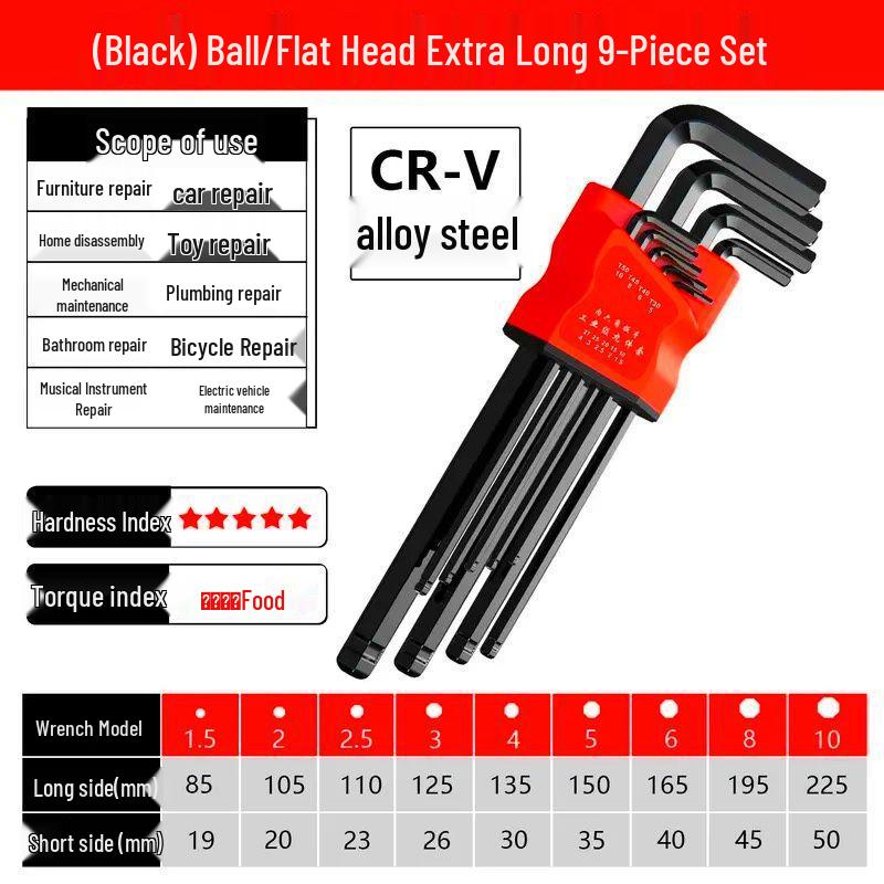 Premium S2 Sechskant-Schlüssel- und Schraubendreher-Set