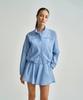 Sergio Tacchini W Cushlight Lightweight Woven Cropped Jacket (L.Indigo)