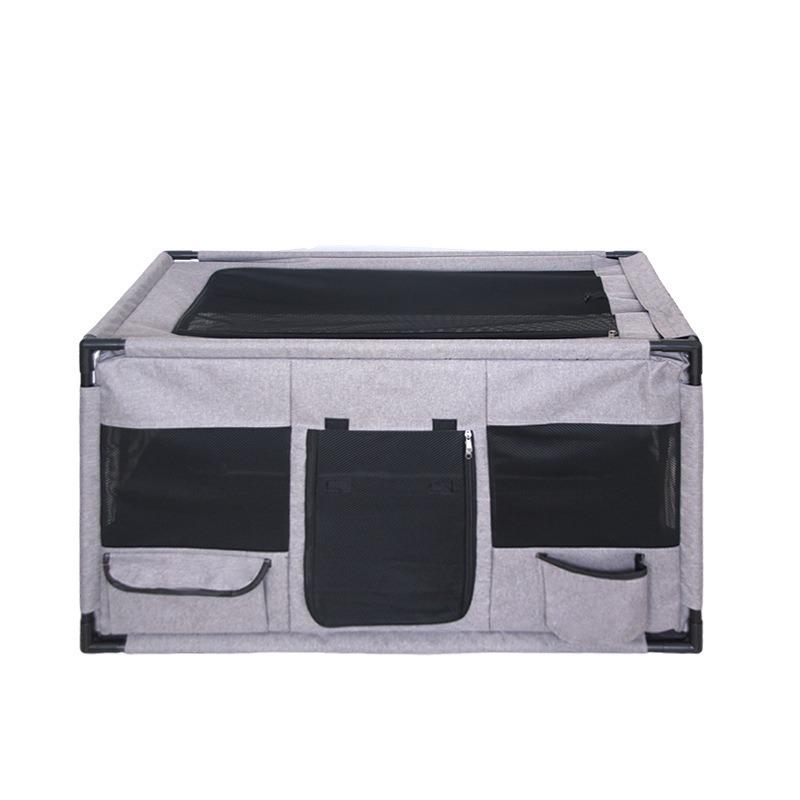 Waterproof 600D PVC Oxford Cloth Dog House & Cat Birthing Cage with Plastic Mesh