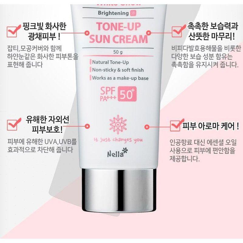 Nella - White Snow Brightening Fermented Tone-Up Sun Cream