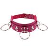 Wild O-Ring Leather Choker, Punk PU Circular Ring Clavicle Necklace for Nightclub