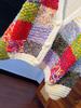 Handmade Distressed Colorful Plaid Color Block Sweater Coat for Autumn/Winter