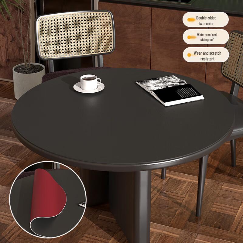 PU Leather Round Dining Table Mat