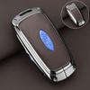 Leather Car Key Case Protector Cover for Ford Fusion Mustang Explorer F150 F250 F350 EcoSport Edge S-MAX Ranger Lincoln Mondeo