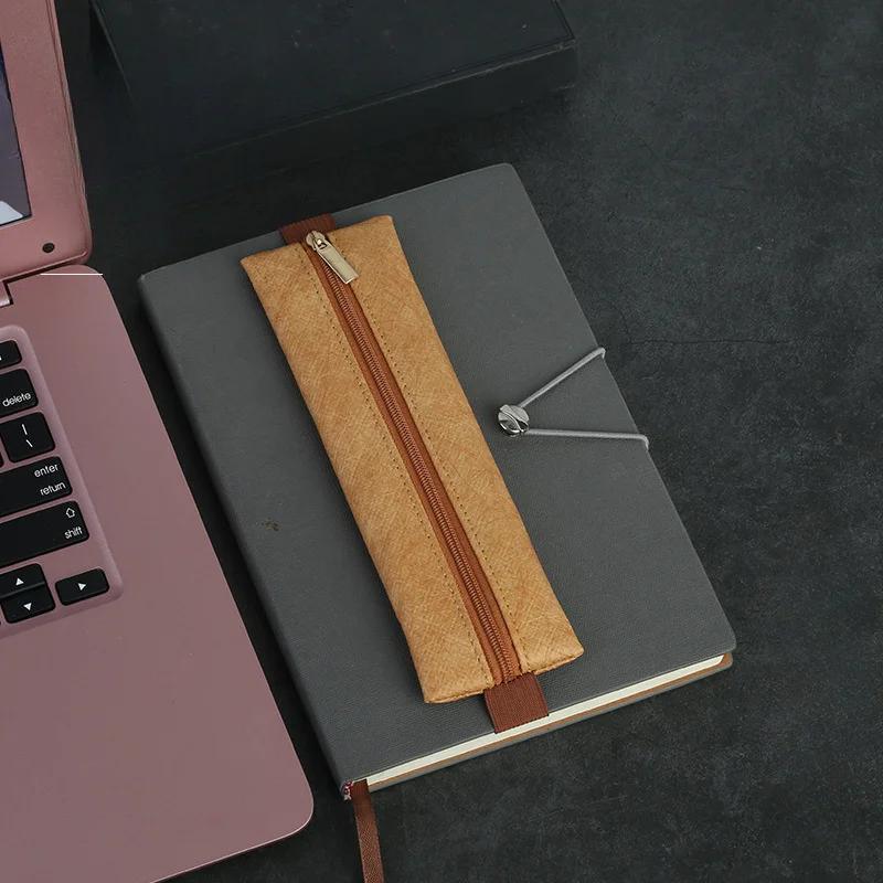 1pcs Adjustable Elastic Band Pen Holder, Dupont Paper Materials Leather Pen Sleeve Pouch Journal Waterproof Pencil Holder