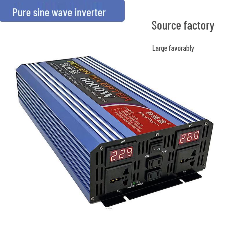 Pure Sine Wave Inverter 12V/24V/60V to 220V, 6000W 12V to 220V/5000W (Pure Sine Wave)