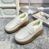 Winter Flat Shoes for Women Casual Slip-on Plus Plush Warm Cotton Shoes Woman Loafers