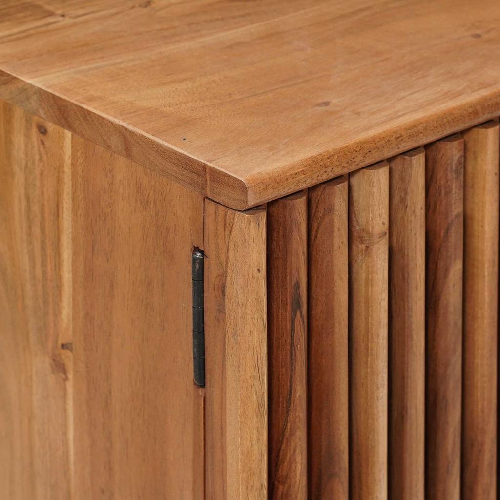 Handcrafted Nightstand Teak Brown 40 x 30 x 45 cm