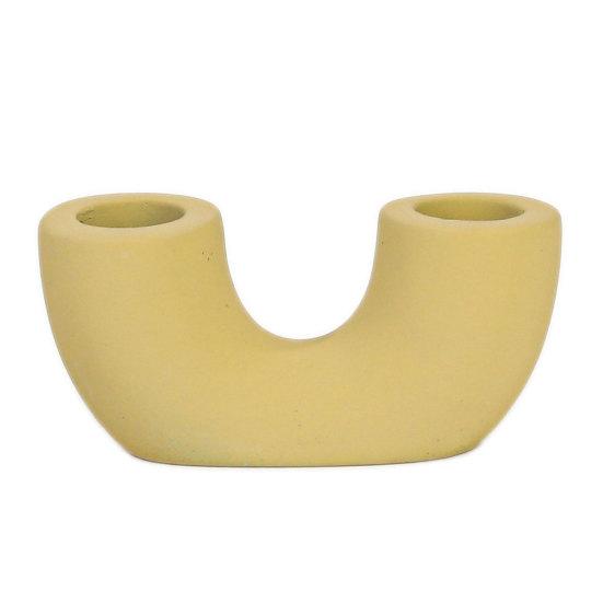 Portacandele in Cemento, Moderno Supporto Decorativo per Candeliere, Portacandele Conico Nordico per Centrotavola Matrimonio Festa, Scrivania da Pranzo, Mensola