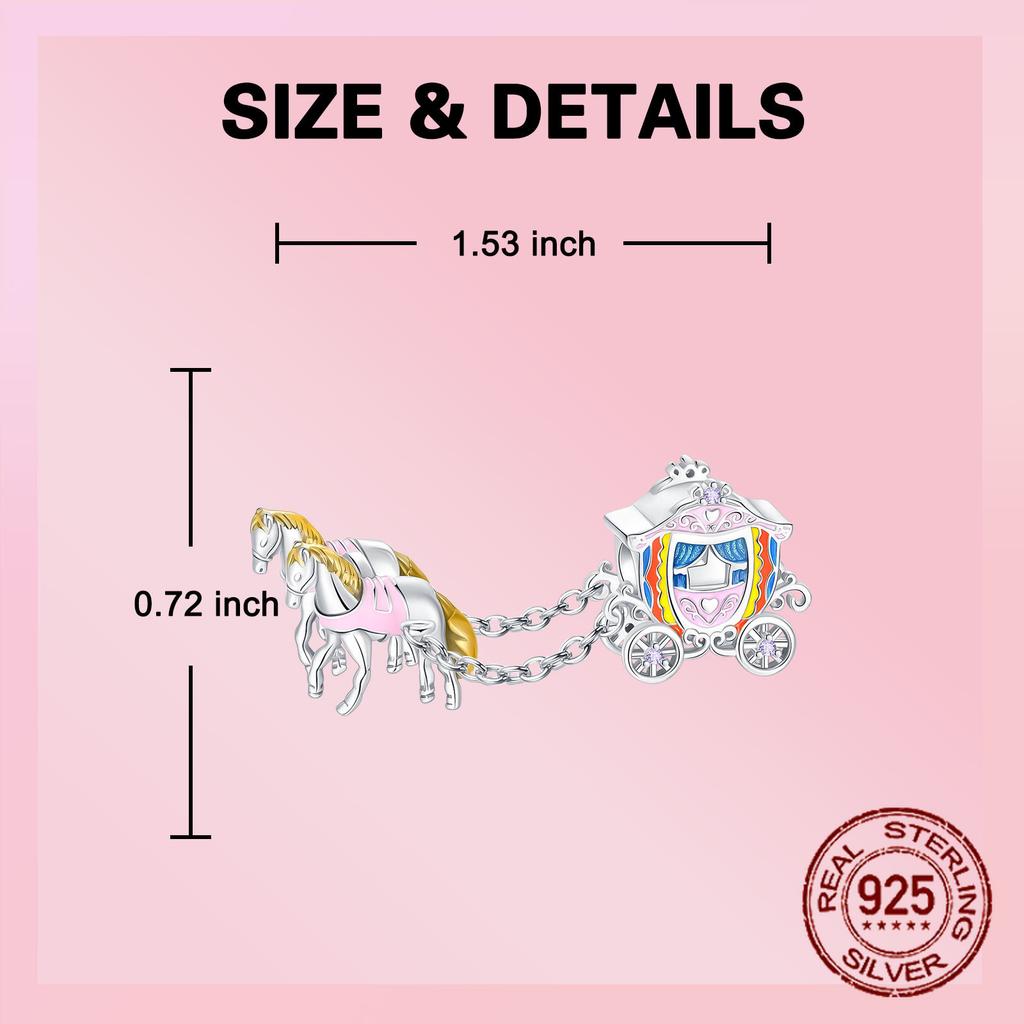 Colorful Carriage Car Charm Copper Pumpkin Car Bead Zirconia Enamel Pendant Compatible With Authentic Bracelets Do It Yourself Jewellery