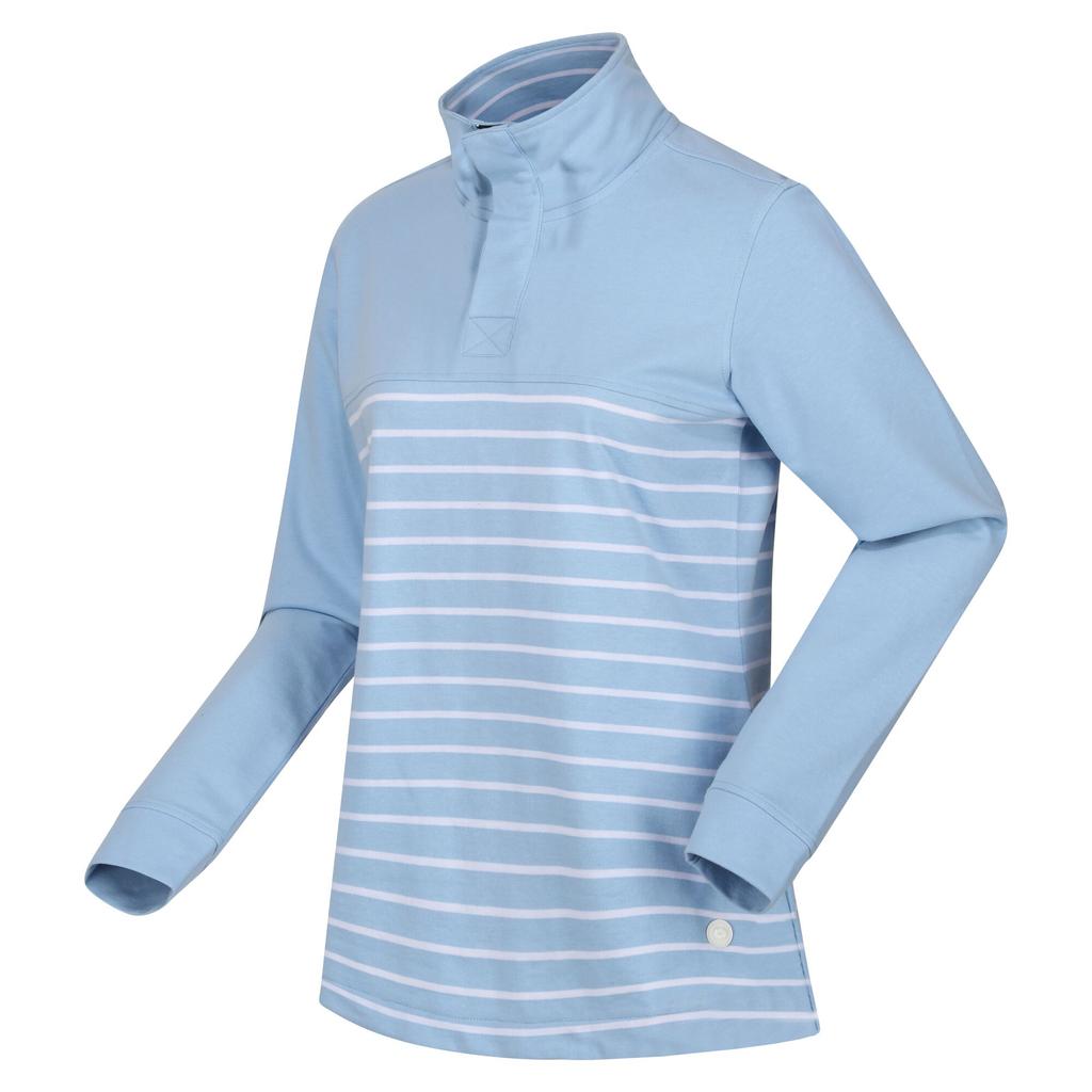 Regatta Womens/Ladies Bayla Striped Button Neck Sweatshirt