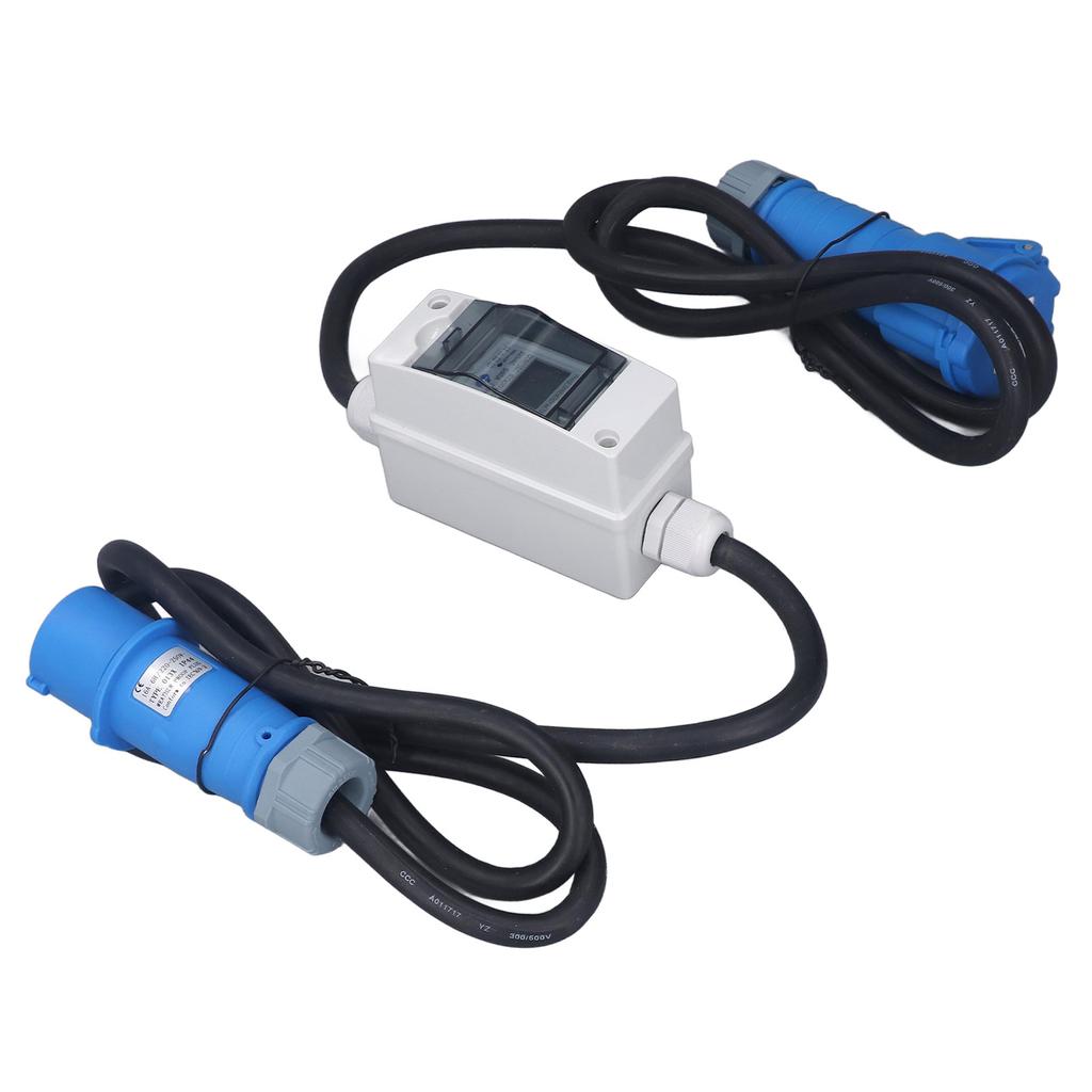 Inteligentní měřič energie 220‑250 V AC samec-samice 3pinový 16 A 220 V AC 5 A 60 A jednofázový 2vodičový napájecí adaptér