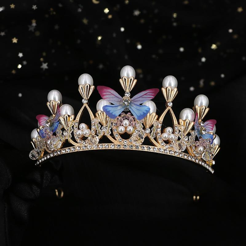 Bridal jewelry, wedding dress, accessories, fashionable colorful handmade crown, birthday baking decoration supplies, festive flowers