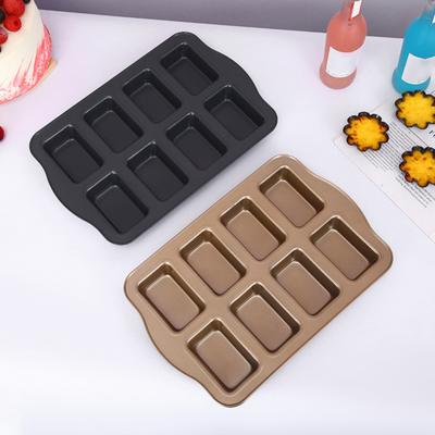 Kek Kalıbı Yapışmaz Kek Tava 8 Bölmeli Çikolatalı Tatlı Bisküvi Ekmek için DIY Pişirme Kalıbı