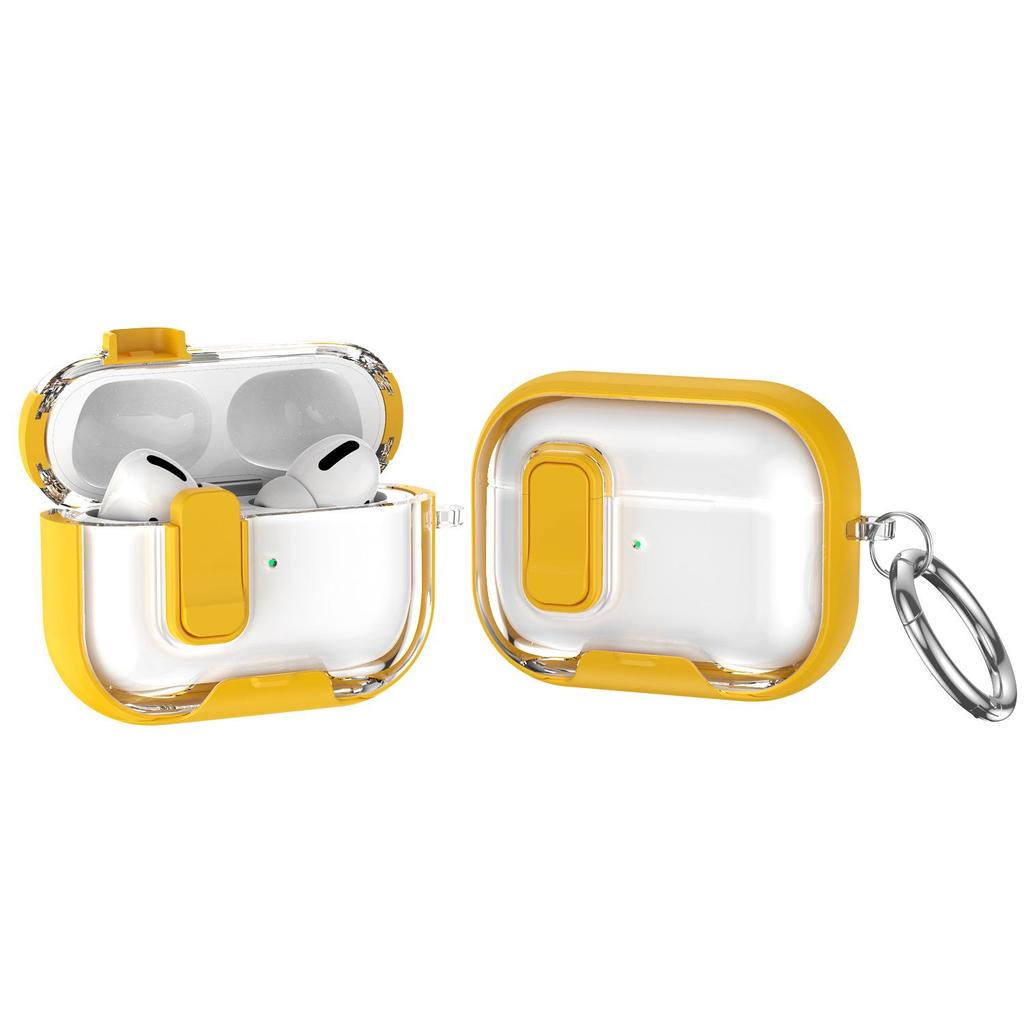Transparent Color-Block Protective Case with Stand for AirPods Pro 2nd Gen