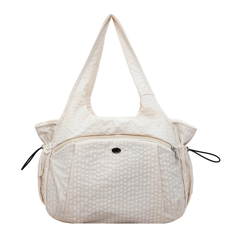 

New Fashi Women Casual Tote Bag Designer Brand Cloth Shoulder Bag Large Capacity Lightweight Travel Handbag Trendy Lady Purse бежевый