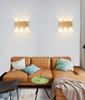 LED Indoor Brushed Gold and Silver Wall Lamp   Modern Minimalist Style Bedroom Living Room Corridor Study Room Decoratio