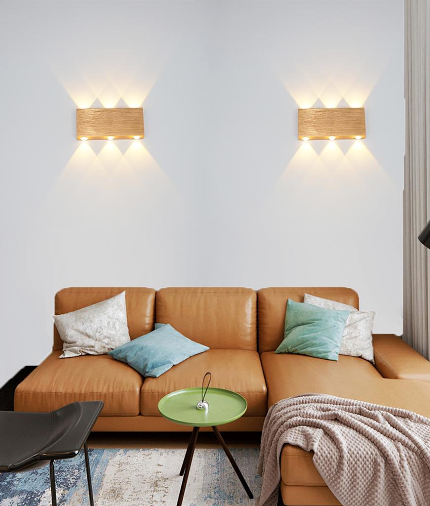 LED Indoor Brushed Gold and Silver Wall Lamp   Modern Minimalist Style Bedroom Living Room Corridor Study Room Decoratio