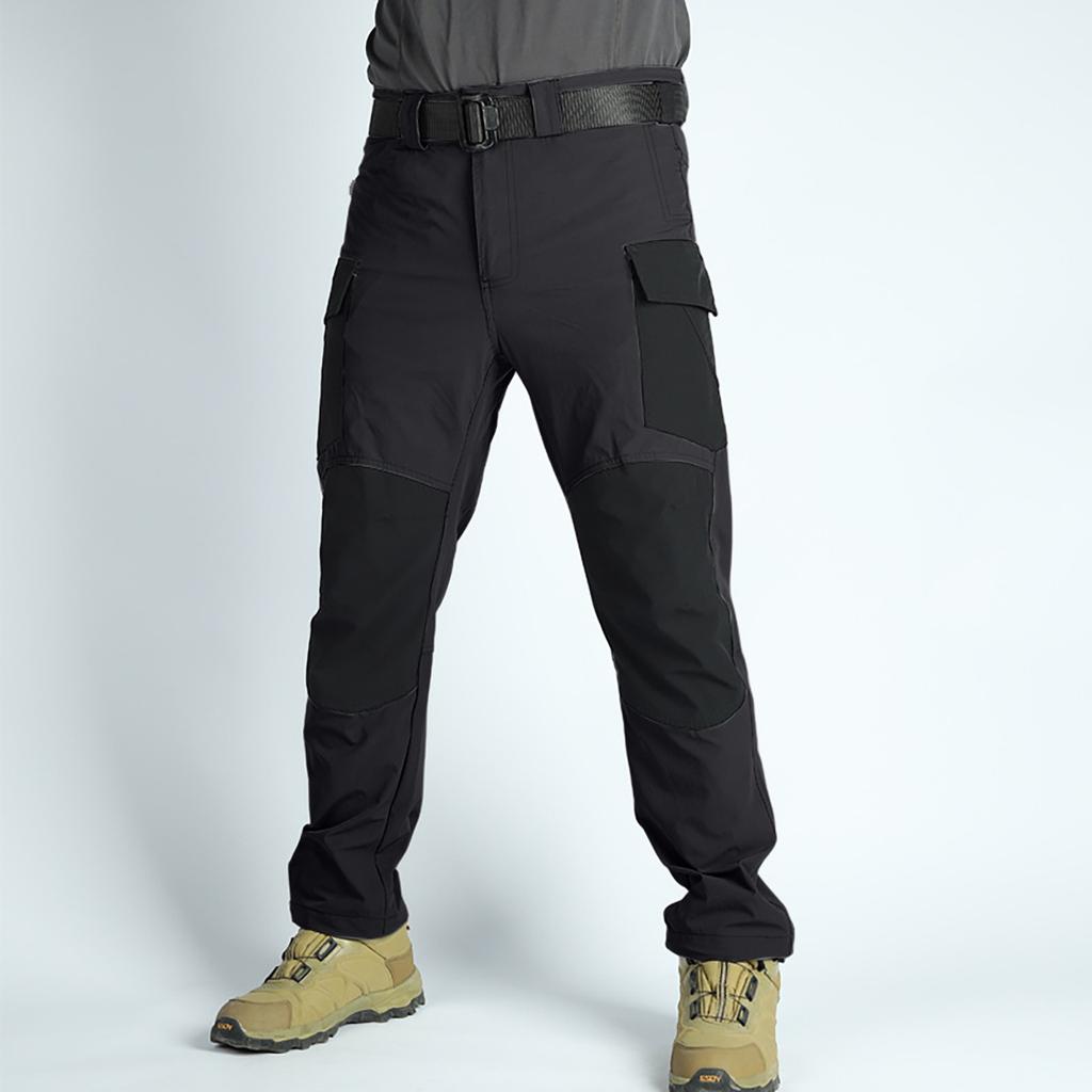 Herren Arbeitshose Outdoor Arbeit Angeln Camping Wasserdicht Verschleißfest Mehrfach-Taschen Arbeitshose (Gürtel nicht enthalten)