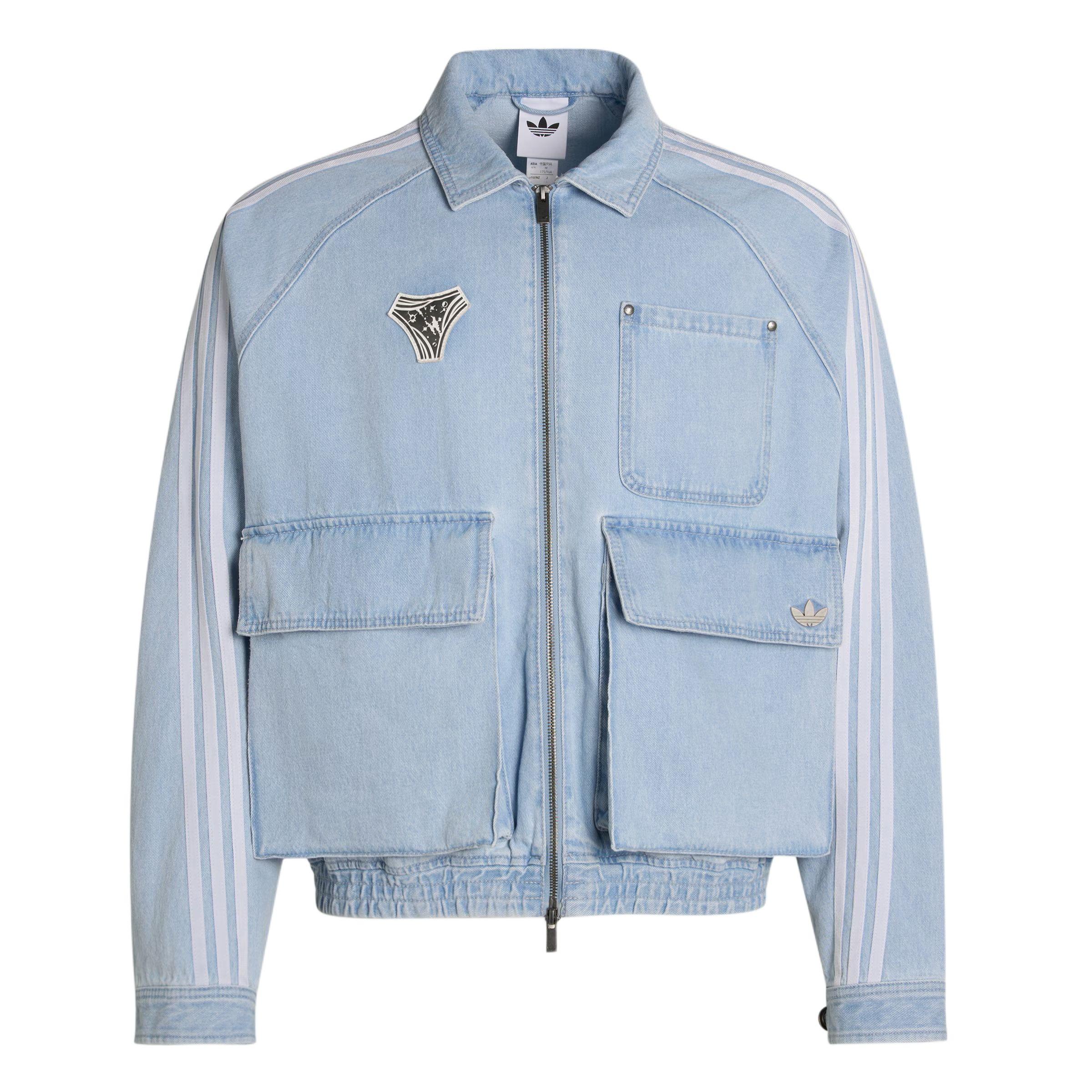 Adidas Originals Adilenium Сезон 5.0 Джинсовая Свободная Застежка-молния Тканая Куртка Мужские куртки KX4824 S