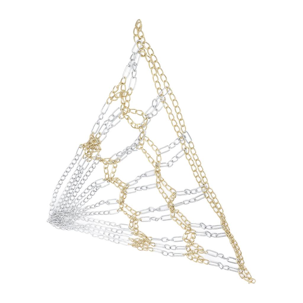 Żelazna Siatka do Koszykówki Odporna na Rdzę Wytrzymała Siatka Łańcuchowa do Koszykówki Zamiennik do Wewnątrz i na Zewnątrz