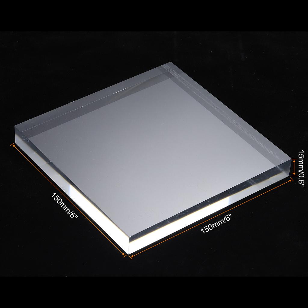 1pcs Acrylic Square Display Stand Base Solid Clear Display Block Clear Jewelry Stand Ring Showcase Holder Base for Collectibles