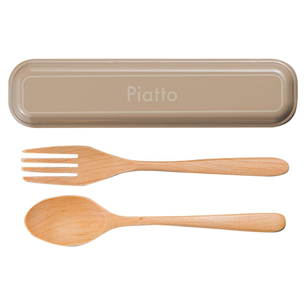 Masakazu Piatto EM Cutlery Set Greige W4 D17 27613 Size Case Approx. H2.5 / Cutlery Approx. 15.5cm