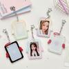 Kawaii Acrylic Photocard Holder Angel Wings with Star Keychain Card Sleeve Hard Card Protector 3-inch Photos Card Cover