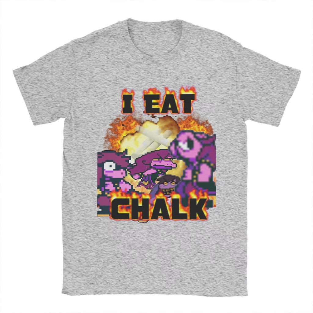 I Eat Chalk Susie Deltarune Merch Men Women T Shirts Pure Cotton Tee Graphic T-shirt Clothing