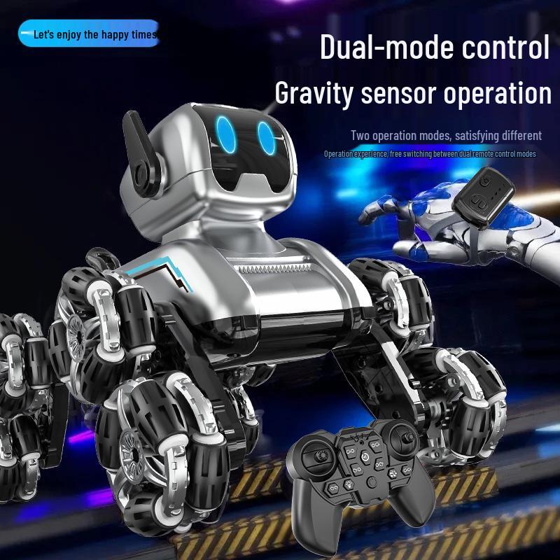 Stunt Remote Control Car: 8-Wheel Intelligent Mechanical Dog with Gesture Sensing for Kids