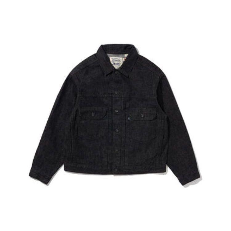 Levis Lmc High-End Loose Fit Black Gray Mens Denim Jacket Men Jacket 21261-0025