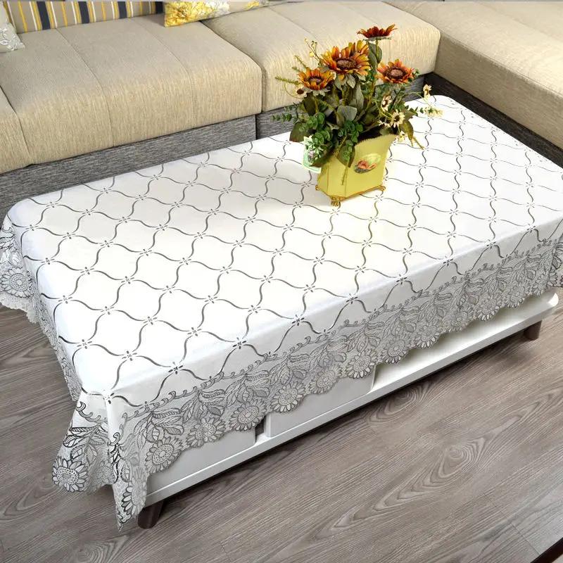 Rectangle Table Cloth European Style PVC Tablecloth Waterproof Oilproof Living Room Tables Cover Dust-proof Decor Obrus Ins